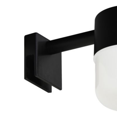Applique pour miroir de salle de bain ajustable LED intégrée Bovey noir 600lm 6,5W I44 l.11 x H.9,5 x P.13 cm GoodHome