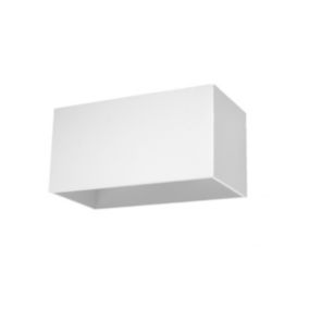 Applique rectangle en aluminium blanc 20 x 10 cm