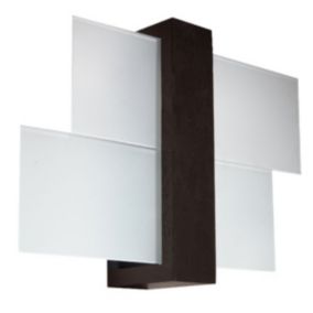 Applique rectangle en bois et verre se dérober 43 x 30 cm