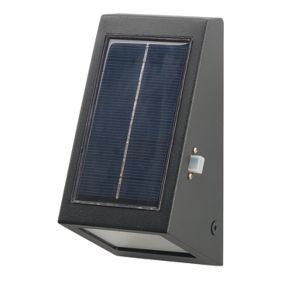 Applique solaire d'angle Plevna LED intégrée solaire 0.12W 345lm IP44 GoodHome noir