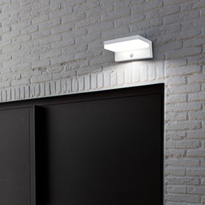 Applique solaire LED extérieur blanche 650 lm blanc froid IP54 détecteur de mouvement, GoodHome Woodruff
