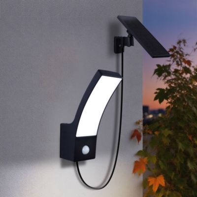 Applique solaire LED extérieur gris 700 lm blanc froid IP44 détecteur de mouvement, GoodHome Gambell