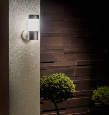 Applique solaire LED extérieure argenté 240 lm IP44 détecteur de mouvement, GoodHome Hollis
