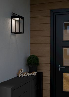 Applique solaire LED intégrée Suzzara noir IP44 800lm Eglo