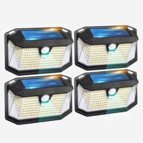 Applique Solaire Puissante 600 Lumens avec détecteur de Mouvement x4