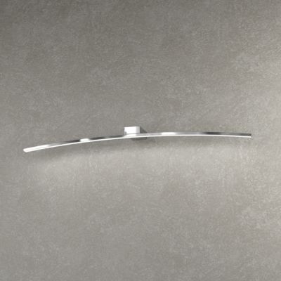 Applique Toplight Curved Avec Led Intégrée, Structure En Métal Chromé, Design Moderne 90X7X16Cm 15W
