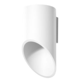 Applique tube en aluminium blanc 10 x 20 cm