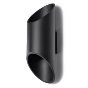 Applique tube en aluminium noir 10 x 30 cm