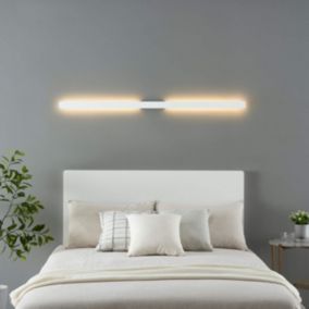 Applique ultra design minimaliste blanche LED extérieur 144 cm  - Sambai