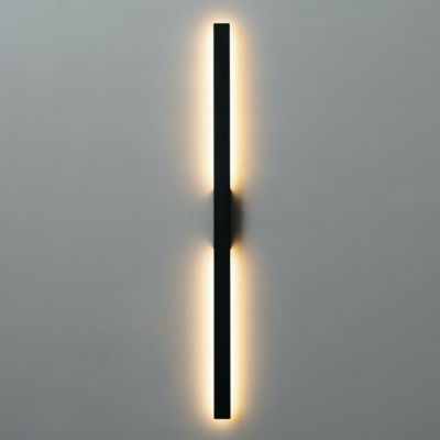 Applique ultra design minimaliste noire LED extérieur - Sambai