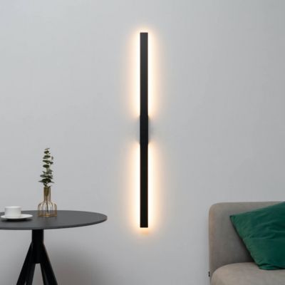 Applique ultra design minimaliste noire LED extérieur - Sambai