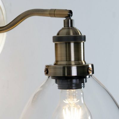 Applique vintage en verre et laiton - Flavia