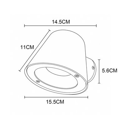 Appliques murales LED en aluminium blanc pour lextérieur IP44 les patios et jardins. Comprend une ampoule GU10 5W.