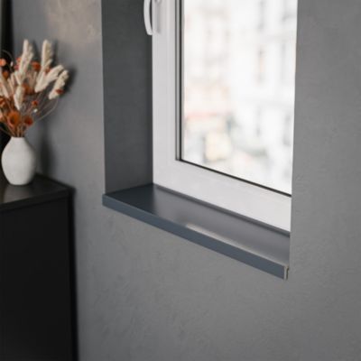Appui de fenêtre PVC l. 20 cm x ép. 9 mm - Anthracite - 160 cm