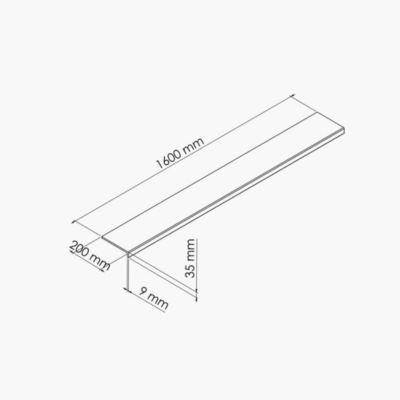 Appui de fenêtre PVC l. 20 cm x ép. 9 mm - Anthracite - 160 cm