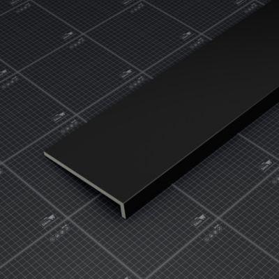 Appui de fenêtre PVC l. 20 cm x ép. 9 mm - Noir - 160 cm