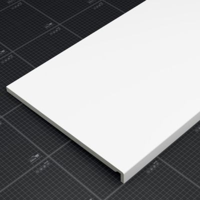 Appui de fenêtre PVC l. 40 cm x ép. 16 mm - Blanc - 160 cm