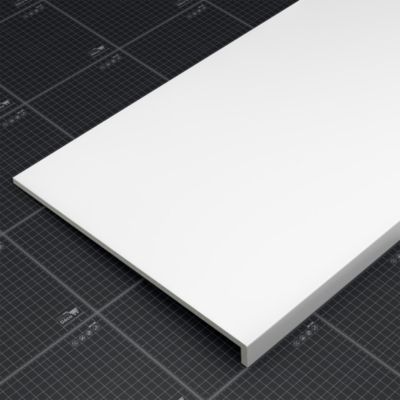 Appui de fenêtre PVC l. 40 cm x ép. 9 mm - Blanc - 140 cm