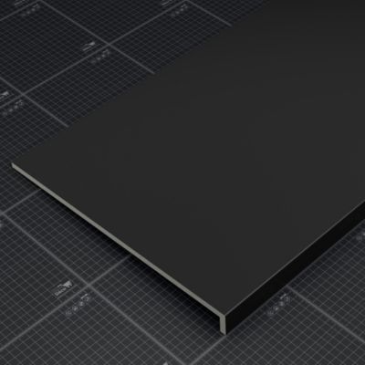 Appui de fenêtre PVC l. 40 cm x ép. 9 mm - Noir - 160 cm