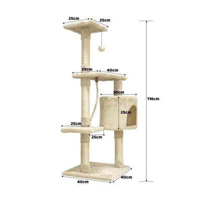 Arbre a chat PALOMA - 40x40x114cm - Beige