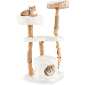 Arbre à Chat 124CM à 5 Niveaux avec Plateforme Perchoir Condo Griffoirs en Jute Arbre à Chats pour Se Reposer