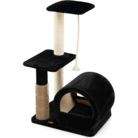 Arbre à Chat 93CM à 3 Niveaux avec Grattoir en Sisal Perchoir Plateforme de Saut Centre d Activités pour Chats