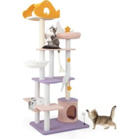 Arbre à Chat de Grande Arbre Moderne pour Chat avec Griffoirs en Sisal Plateformes Jouets Inclus