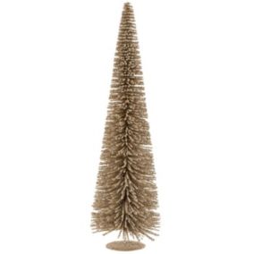 Arbre Décoratif Paillettes "Noël" 98cm Champagne