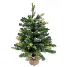 Arbre de Noël artificiel Petit Sapin Vert 60 cm avec 80 Branches Base Yuta