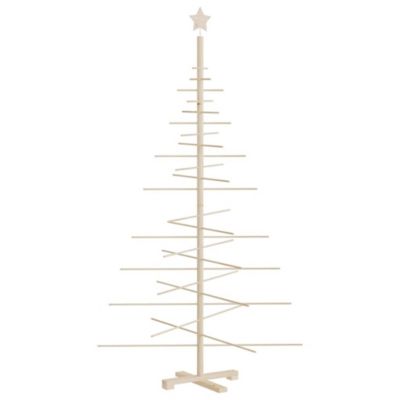 Arbre de Noël en bois pour décoration 180 cm bois massif de pin vidaXL
