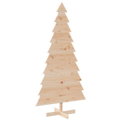 Arbre de Noël en bois pour décoration 180 cm bois massif de pin vidaXL