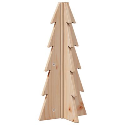 Arbre de Noël en bois pour décoration 49 cm bois massif de pin vidaXL