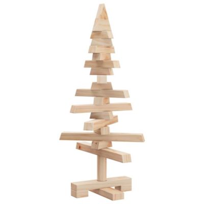 Arbre de Noël en bois pour décoration 60 cm bois massif de pin vidaXL