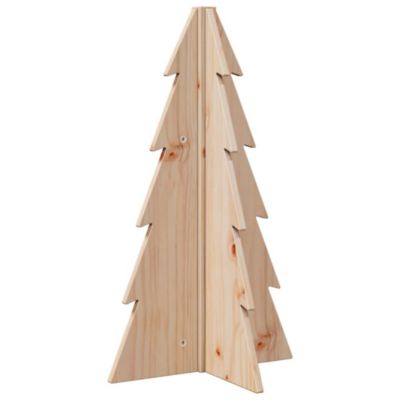 Arbre de Noël en bois pour décoration 69,5cm bois massif de pin vidaXL