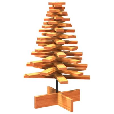 Arbre de Noël en bois pour décoration 80 cm bois de pin massif vidaXL