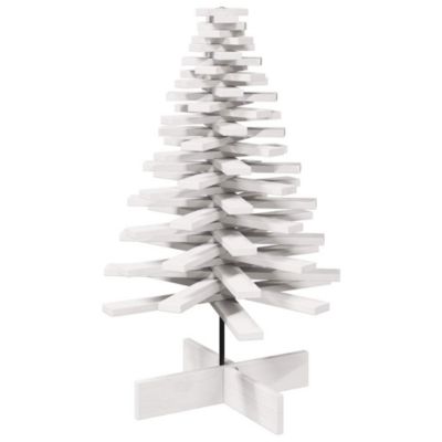 Arbre de Noël en bois pour décoration blanc 100 cm pin massif vidaXL