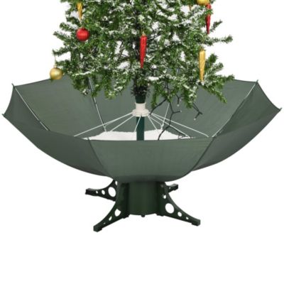 Sapin De Noël Neigeux VidaXL 170 Cm - Avec Effet Chute De Neige, LED Blanches Et Décorations - Base Parapluie - Pour Intérieur - 6