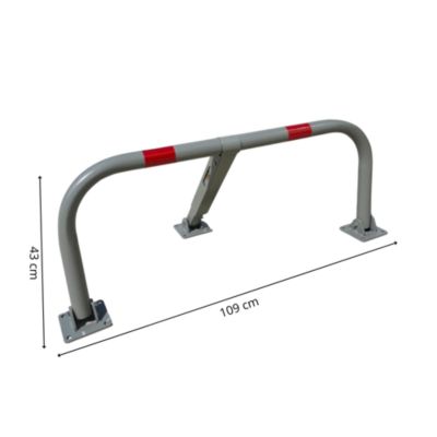 Arceau parking manuel - Cylindre à clés - Acier - Accessoires fournis