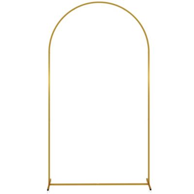 Arche décorative - arche de mariage - arche de ballon - dim. 120L x 40l x 220H cm - métal doré