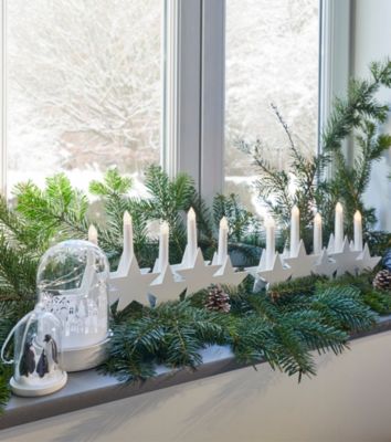 Arche de bougie veilleuse LED 5 étoiles blanc