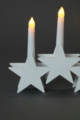 Arche de bougie veilleuse LED 5 étoiles blanc