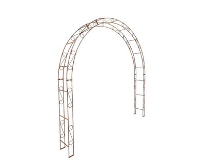 Arche de jardin ALEX sommet arrondi - 260 cm rouiller