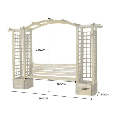 Arche de jardin Lavande en arc - marron