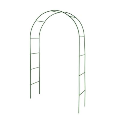 Arche de jardin métallique - 240 x 140 cm - pour plantes grimpantes - Métal laqué vert - TERRE JARDIN