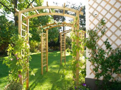 Arche de jardin pergola arc bois Stelmet