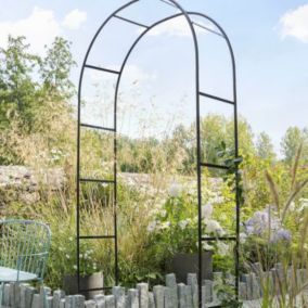 Arche Pour Jardin Avec Portique Bois Massif 120 X 60 X 205 Cm Vidaxl à Prix  Carrefour