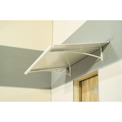 ARCTOM Auvent Vilgo 150x83,5, couleur blanc RAL9016, panneau sandwich Al PE AL