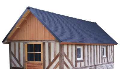 Ardoise pour toiture et bardage 1,25 m² Lot de 10 plaques kit fixation inclus