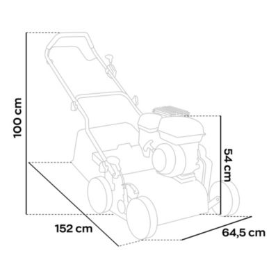 Arias 196 - 2-in-1 196cc 4Hp Multipurpose Petrol Aerator with Blades and Claws Cut 42 cm 6 Depth Levels
