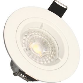 Arlux Lighting Lot 3 Spots blanc encastrables Fixes SAPHYR GU10 5W 380lm Blanc Chaud